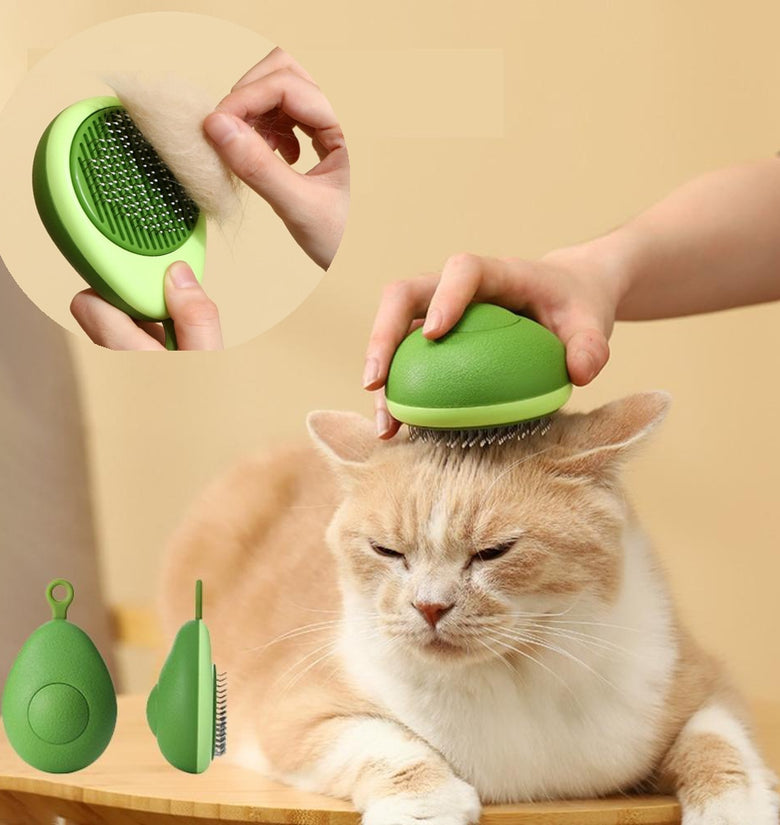 Creative Cat Grooming Comb Portable Massage Brush One-Button Remove Floating Hair Scraper Cats Dogs Pet Self Cleaning Tool Accessories